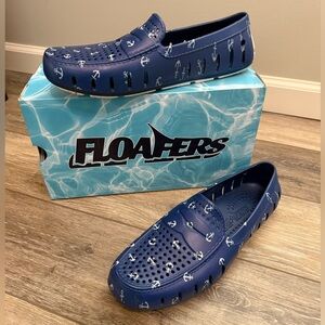 Floafers Navy Anchor Country Club Driver Loafers